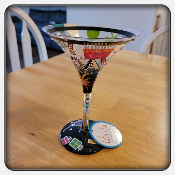Lolita Other - NWT 8 oz Happy Birthday Martini Glass